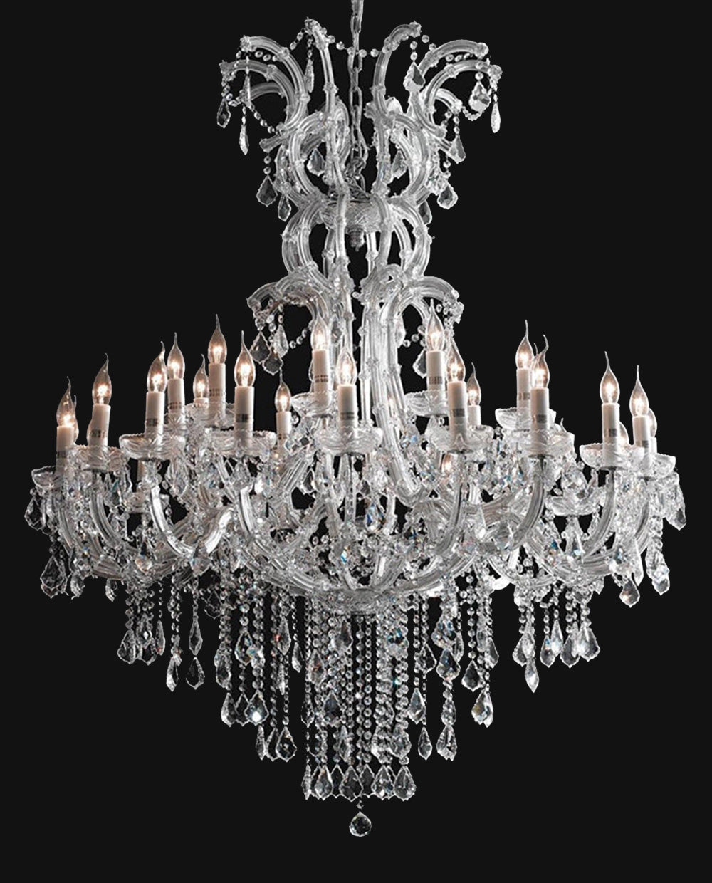 30 Lights Maria Theresa Chandelier 47'' Wide Large Crystal Chandelier for Wedding Hall