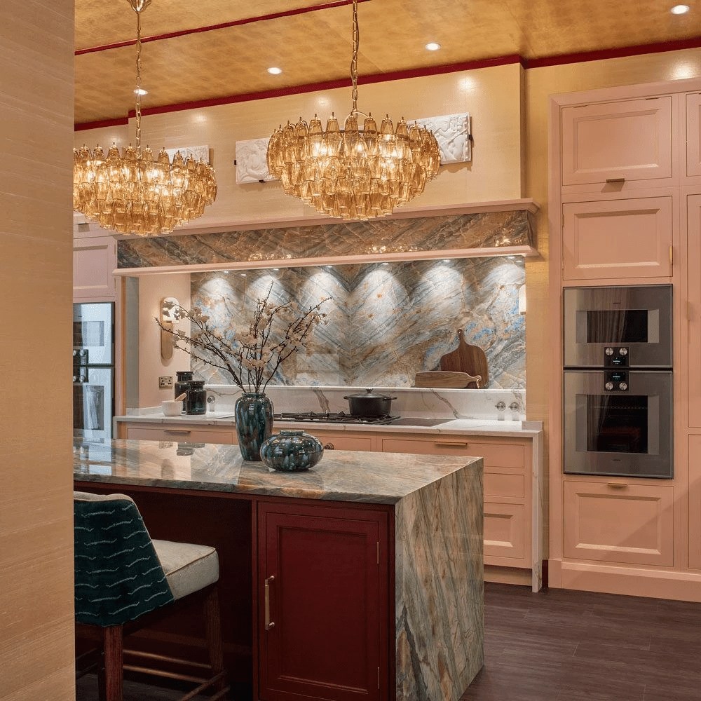 Premium Amber Sorrento Chandelier - Kavker