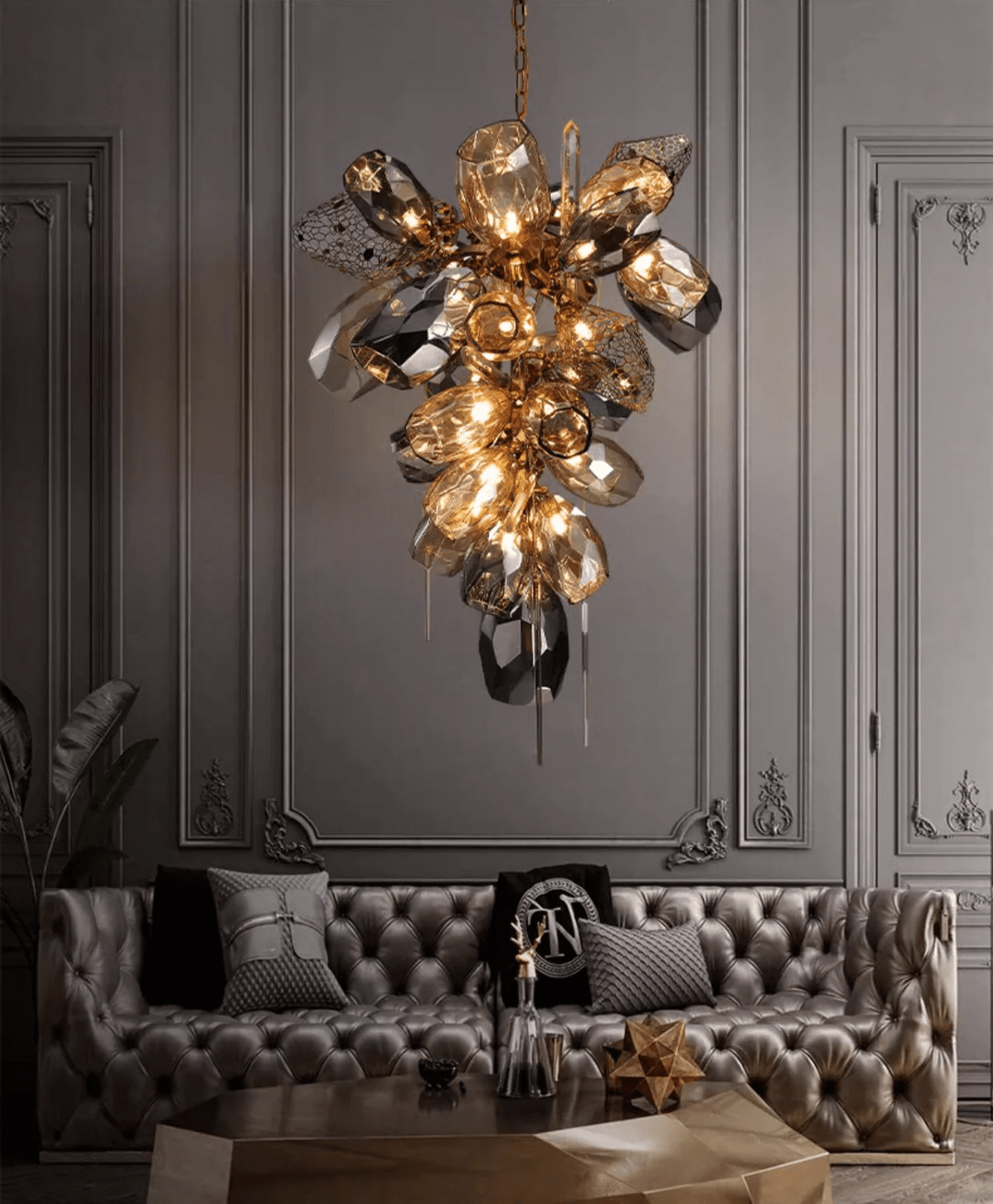 Premium Modern Art Glass Crystal Chandelier - CasaraHouse