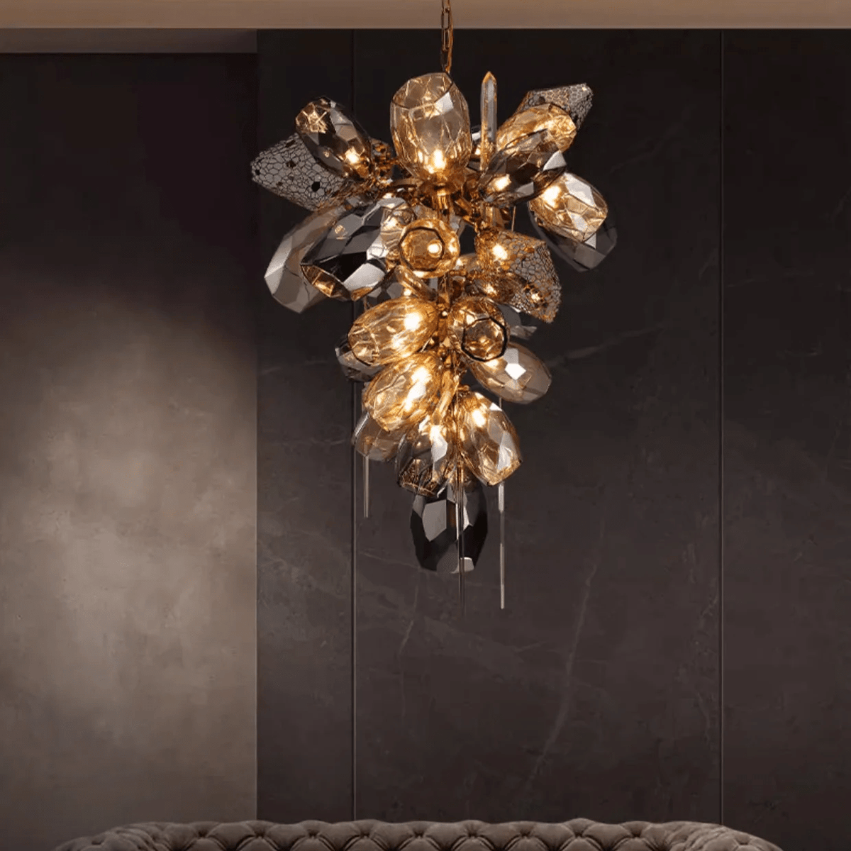 Premium Modern Art Glass Crystal Chandelier - CasaraHouse