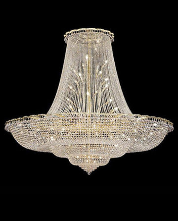 79X69 Inch Extra Wide Chandelier Large Gold Crystal Foyer Lighting