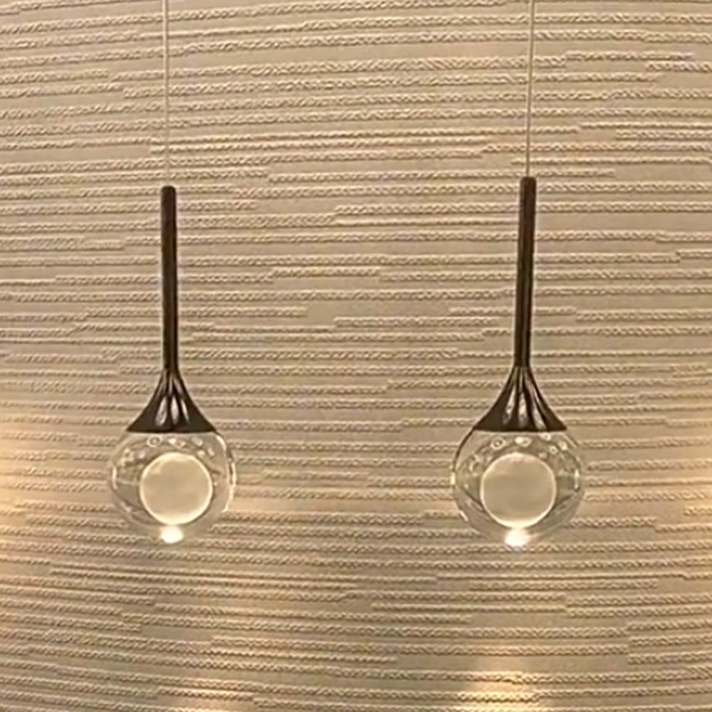Moon-Shaped LED Single-Head Pendant Light