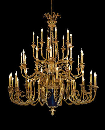 71X98 Inch Rococo Style Big French Empire Copper Chandelier for Foyer