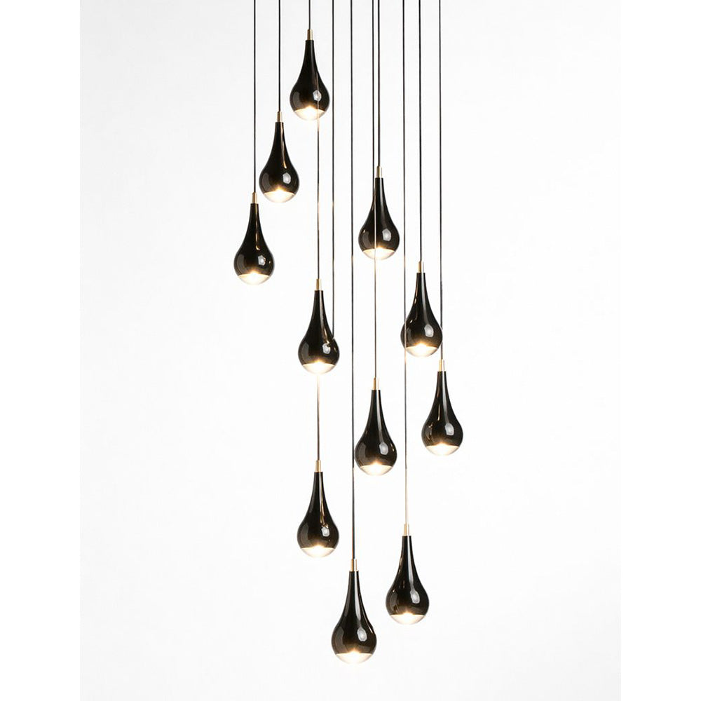 Raindrop-Shaped LED Stair Pendant Light