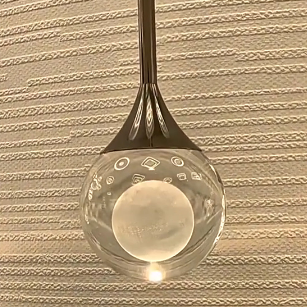 Moon-Shaped LED Single-Head Pendant Light