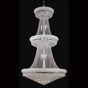 36X66 Inch 34 Lights French Empire K9 Crystal Chandelier