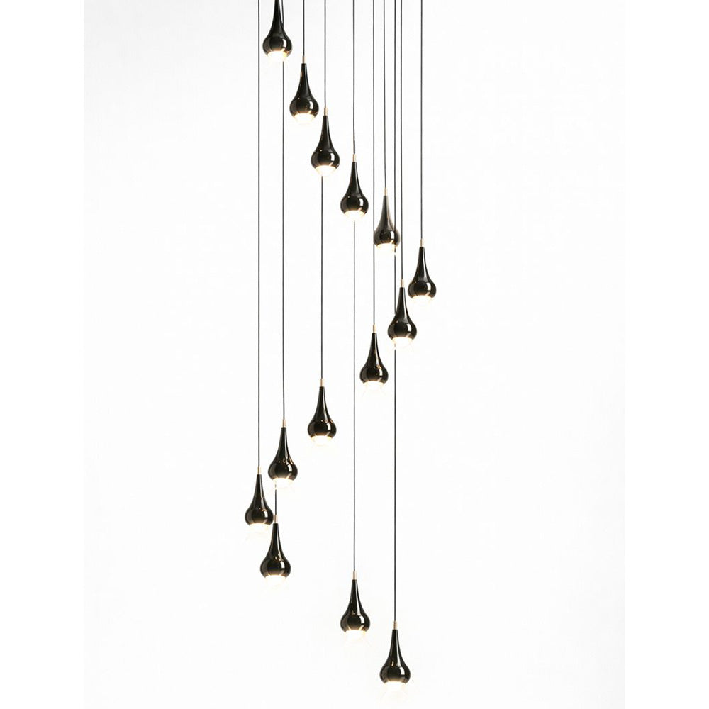 Raindrop-Shaped LED Stair Pendant Light