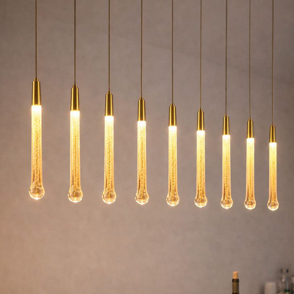 Golden Crystal Waterfall 35-Head LED Chandelier