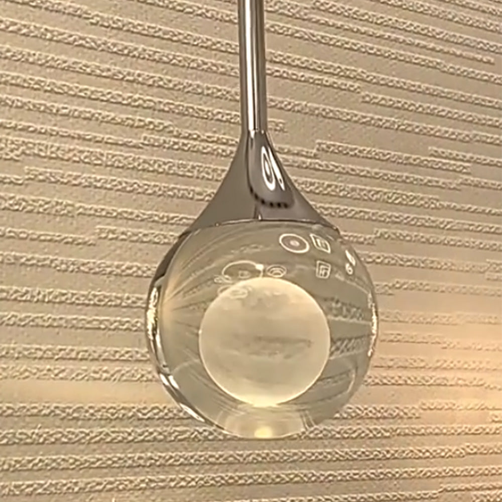 Moon-Shaped LED Single-Head Pendant Light