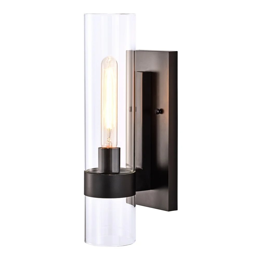 Armature Cylinder Clear Glass Wall Sconce - Kavker - 