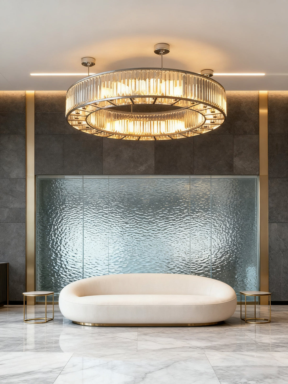 72 Inch Round Semi Flush Mounted Chandelier Big Modern Crystal Chandelier for Event Hall