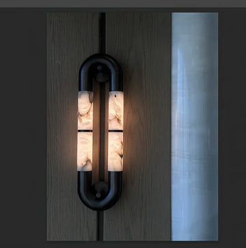 Alabaster Tube Wall Sconce