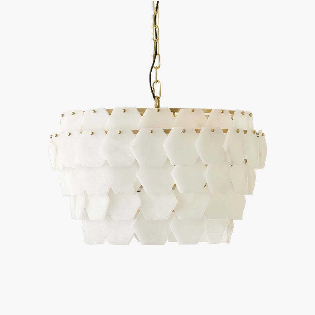 Elegant Hexa Cloud Alabaster Pendant Light - Kavker