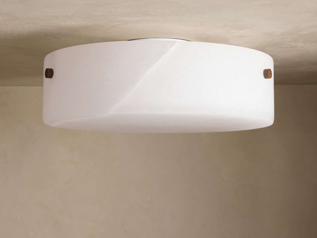 Chayla Alabaster Stone Flushmount 16" W