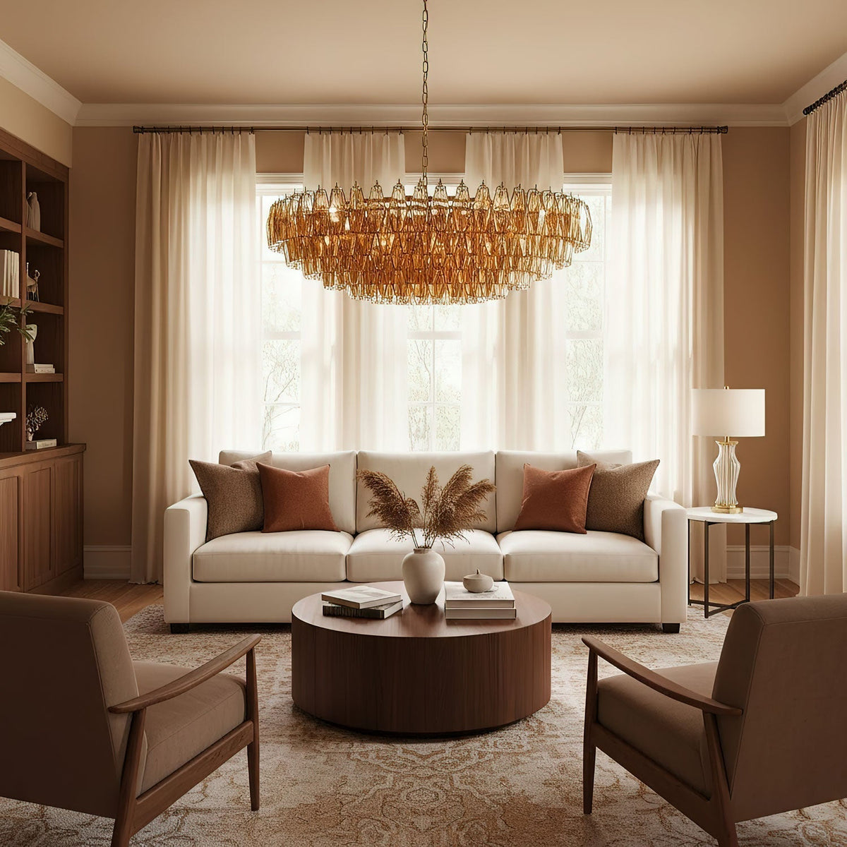 Premium Amber Sorrento Chandelier - Kavker