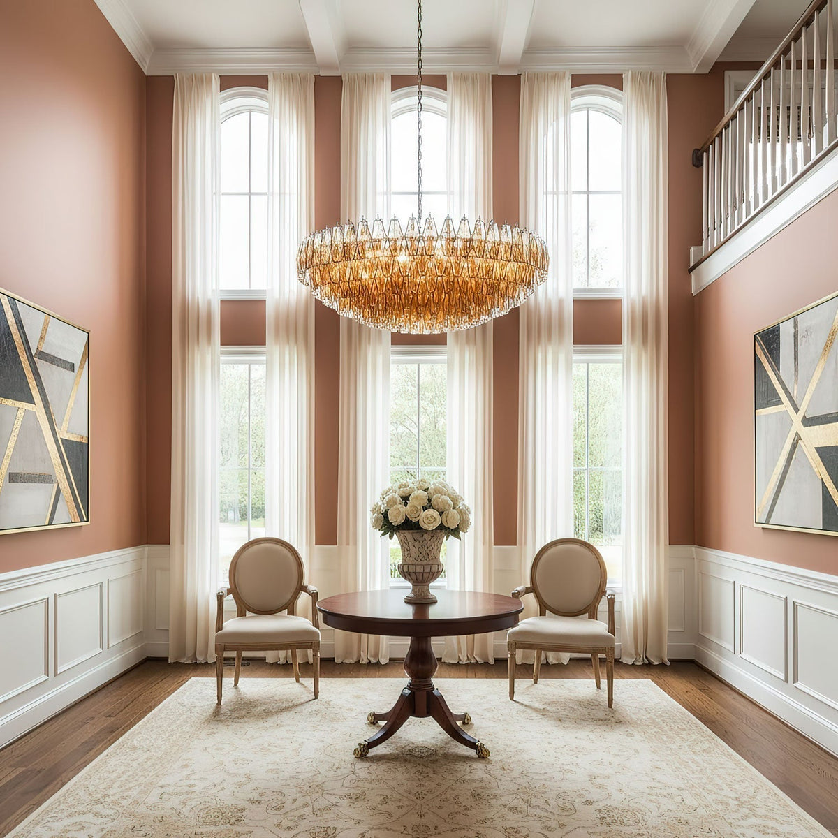 Premium Amber Sorrento Chandelier - Kavker