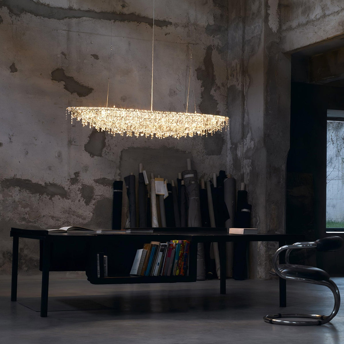 Elegant Boat Crystal Chandelier
