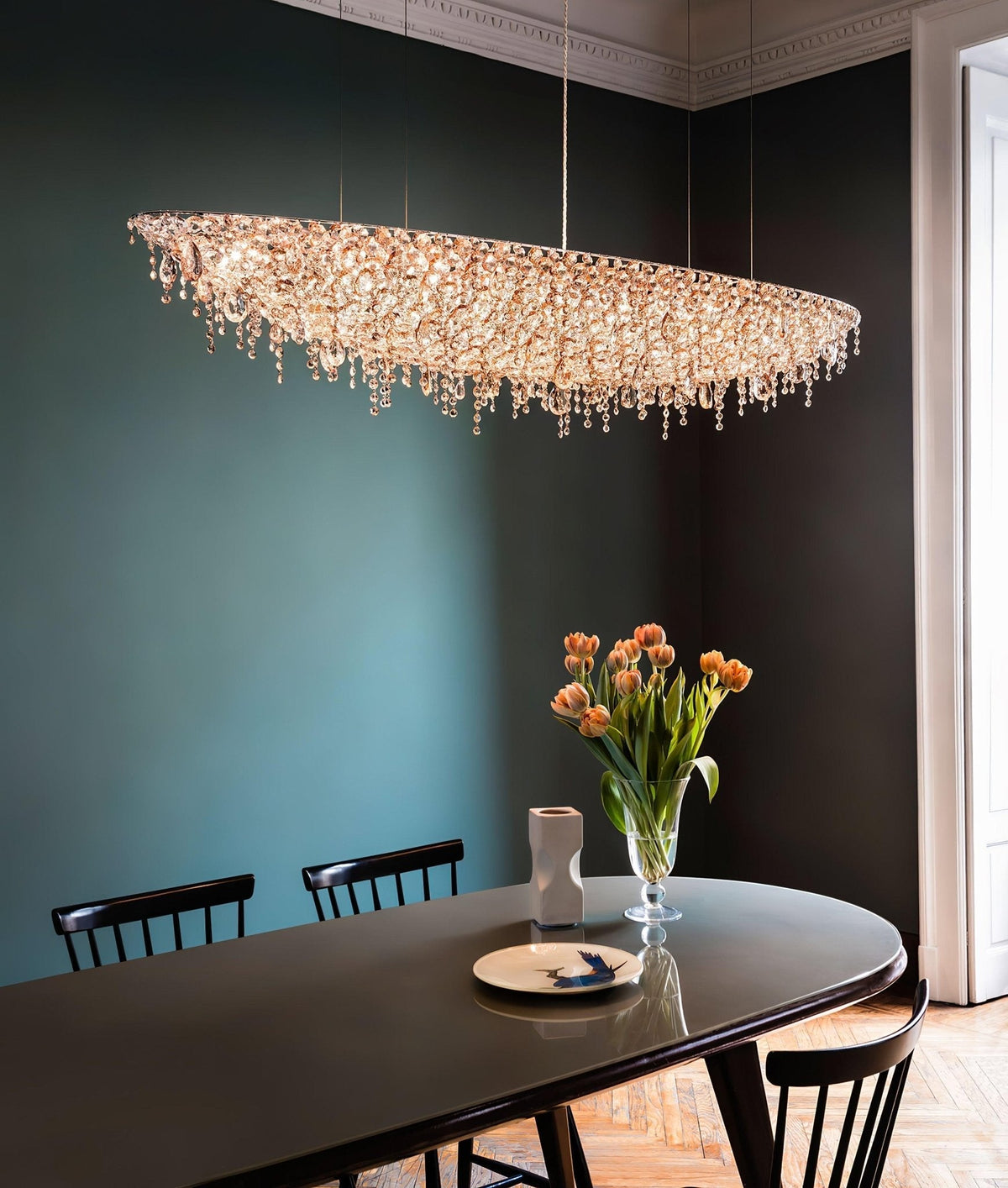 Elegant Boat Crystal Chandelier