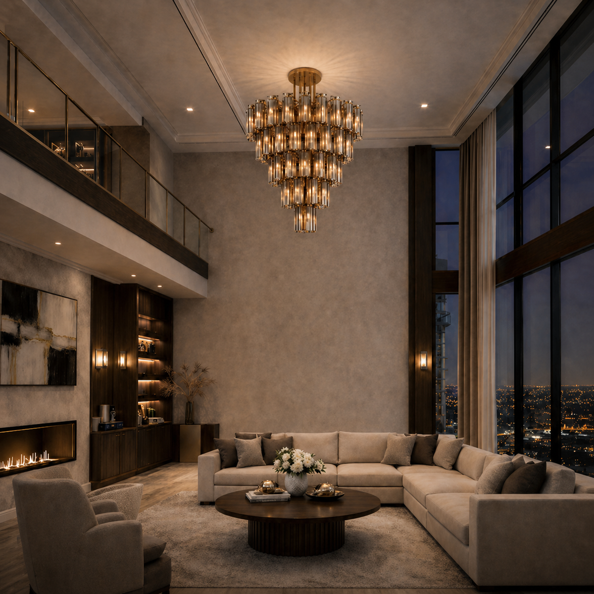 Delsie Round Chandelier Light