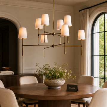 Rhodes Chandelier in Bronze Light