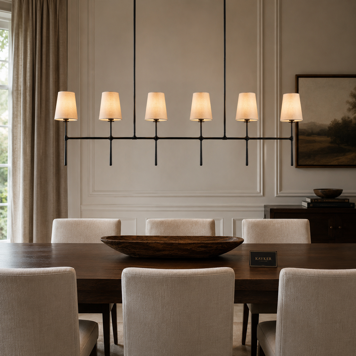 Rhodes Six-Light Linear Chandelier