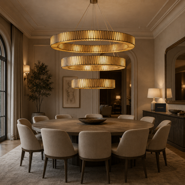 Jeunet Three-Tier Round Chandelier Light