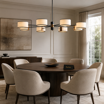 Daphne Fabric Round Chandelier Light