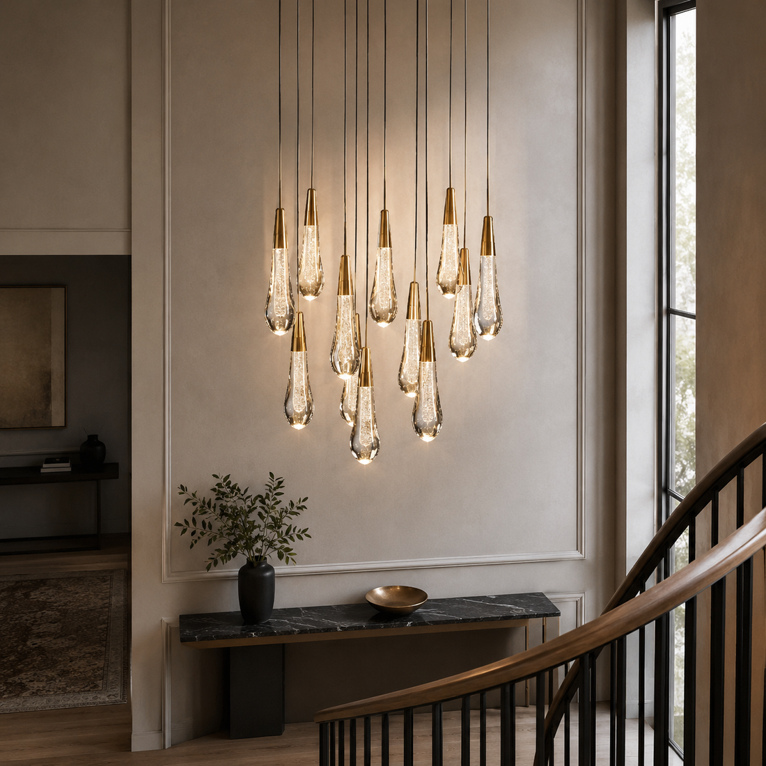 Soltaire Round Chandelier Light