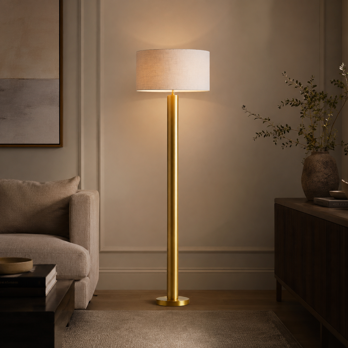Metal Column Floor Lamp