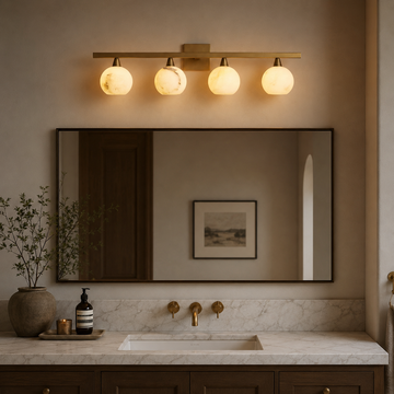 Four-Light Alabaster Wall Sconce