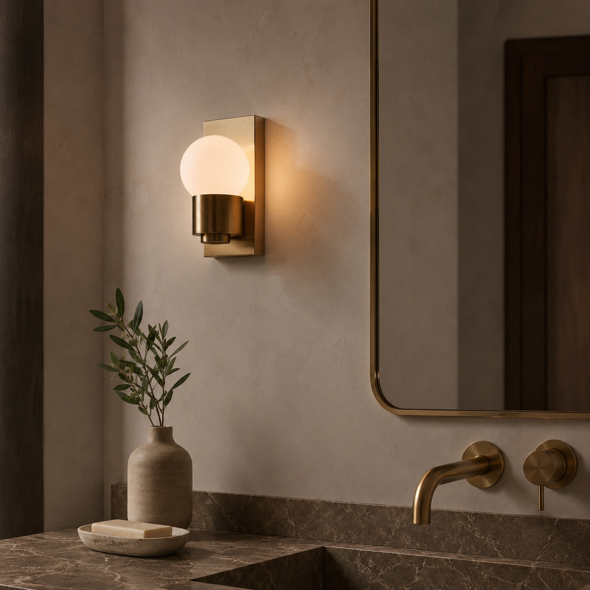 Opal Glass LED Wall Sconce