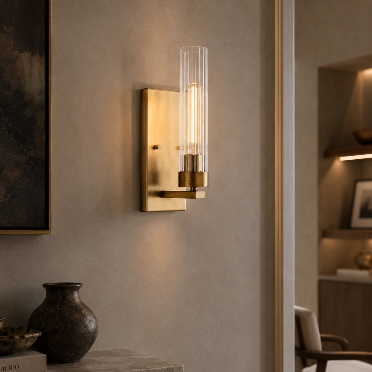 Round Glass Wall Sconce