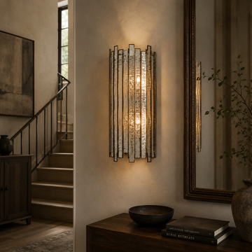Antique Copper Glass Wall Sconce