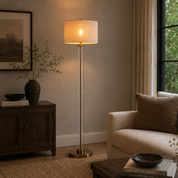 Glass Column Floor Lamp