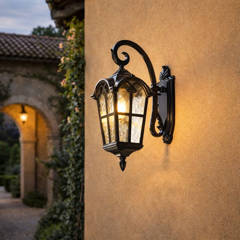 Vintage Lantern-Style Outdoor Wall Sconce