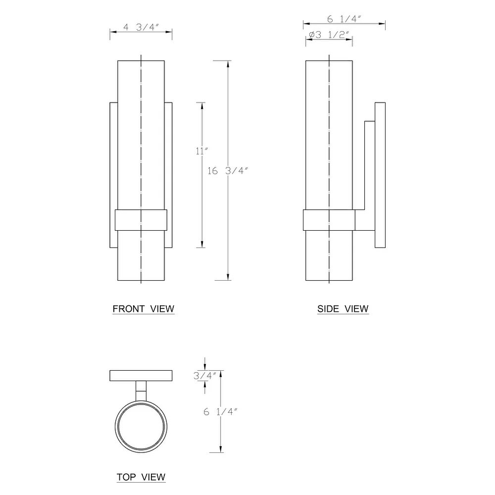 Armature Cylinder Clear Glass Wall Sconce - Kavker - 