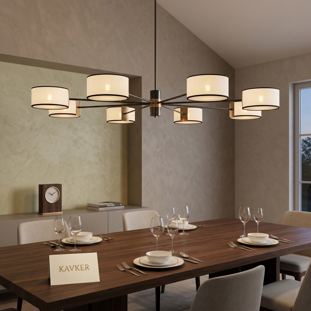 Daphne Fabric Round Chandelier Light