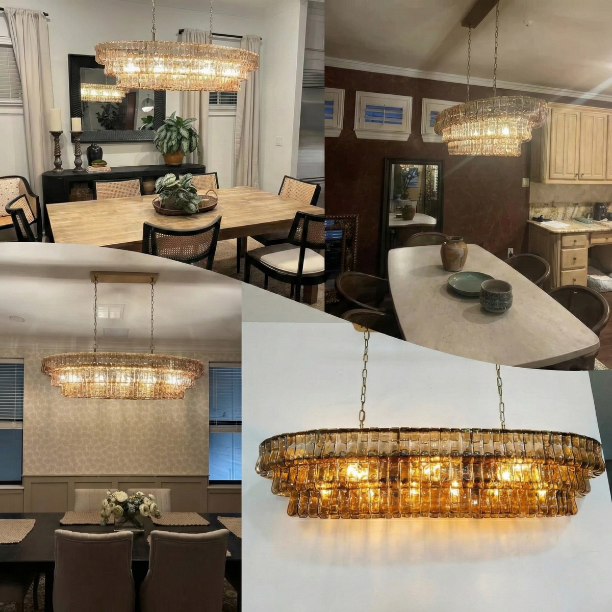 Ghiaccio Oval Chandelier Light