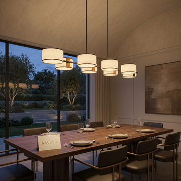 Daphne Fabric Linear Chandelier Light
