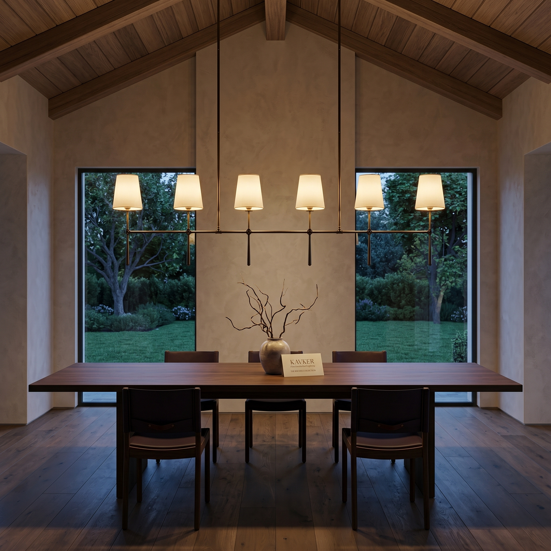 Rhodes Six-Light Linear Chandelier
