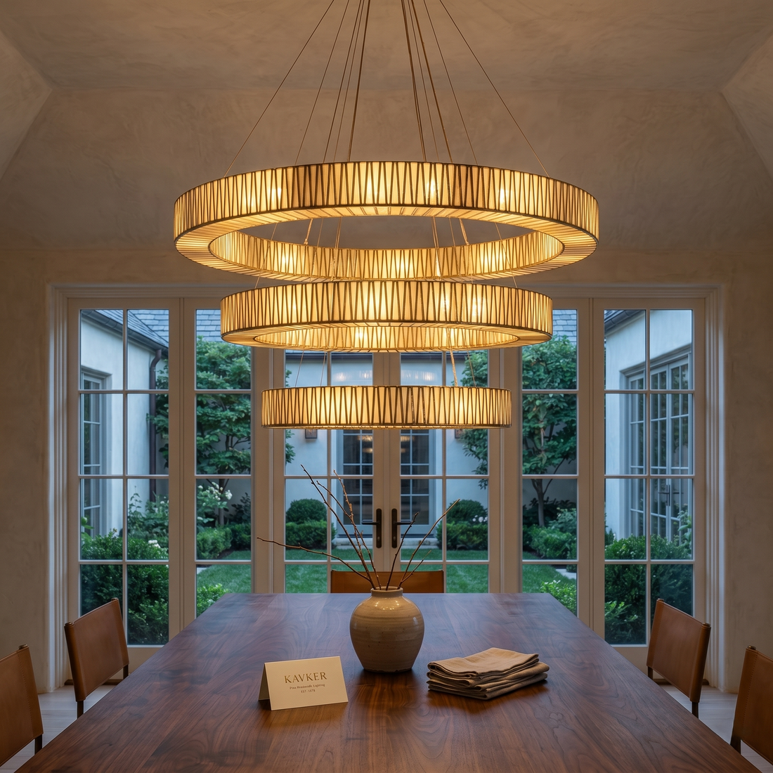 Jeunet Three-Tier Round Chandelier Light