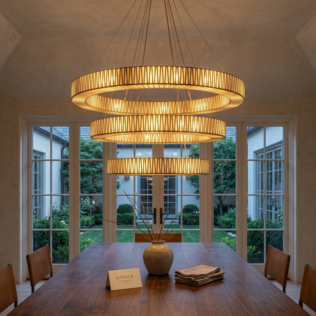 Jeunet Three-Tier Round Chandelier Light