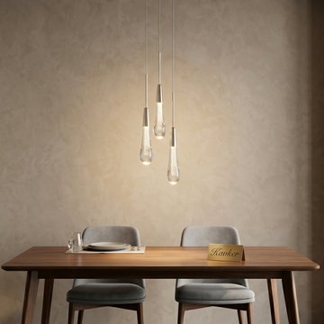 Soltaire Cluster Pendant Light in Nickel