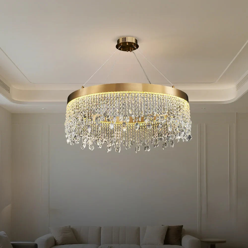 Gold Crystal Chandelier