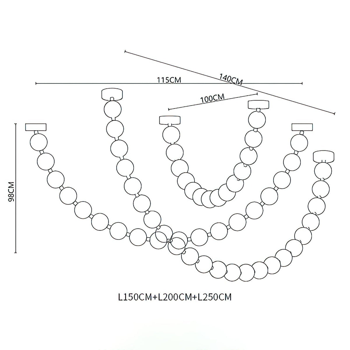 Strand Necklace Chandelier