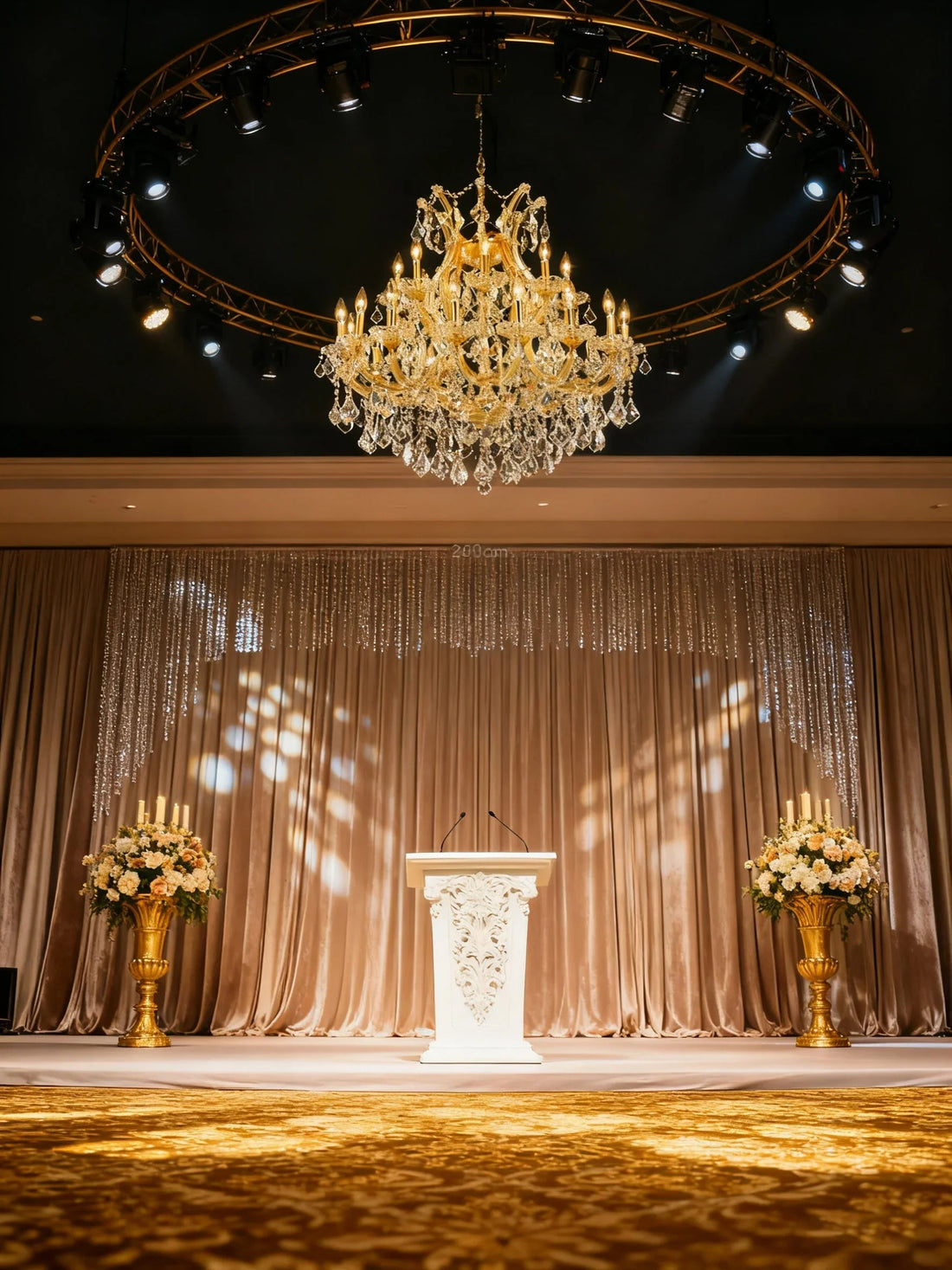 25 Lights Maria Theresa Crystal Chandelier 36'' Wide Living Room Chandelier in Gold MT01L25G