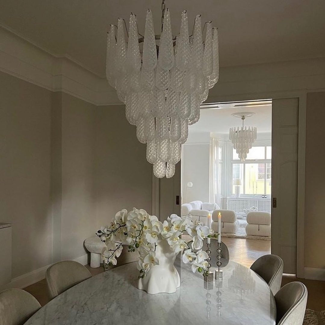 Exquisite Murano Glass Dewdrop Chandelier