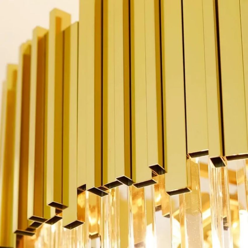 Ryan Golden Modern Crystal Chandelier