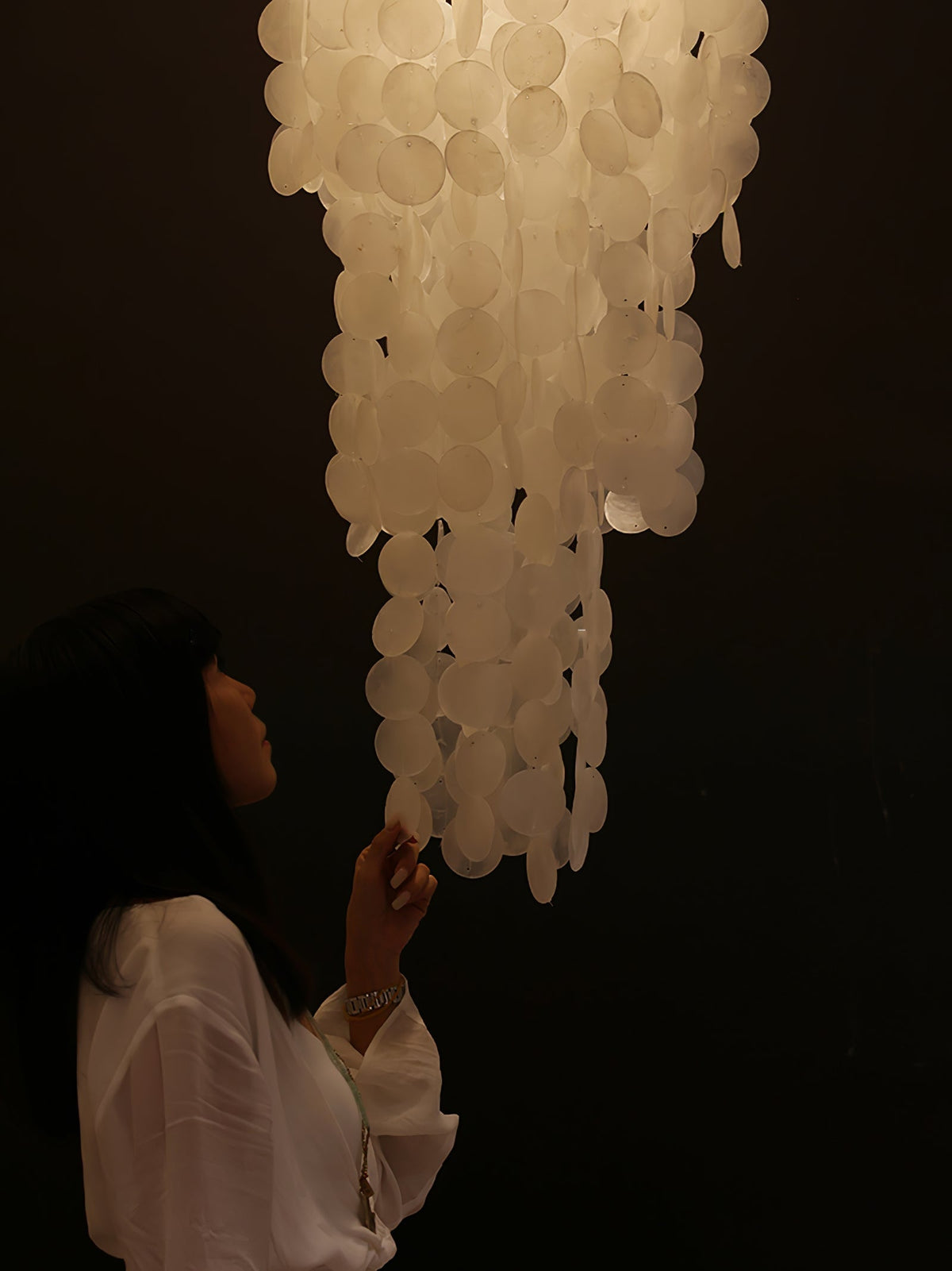Modern Nerida Shell Chandelier