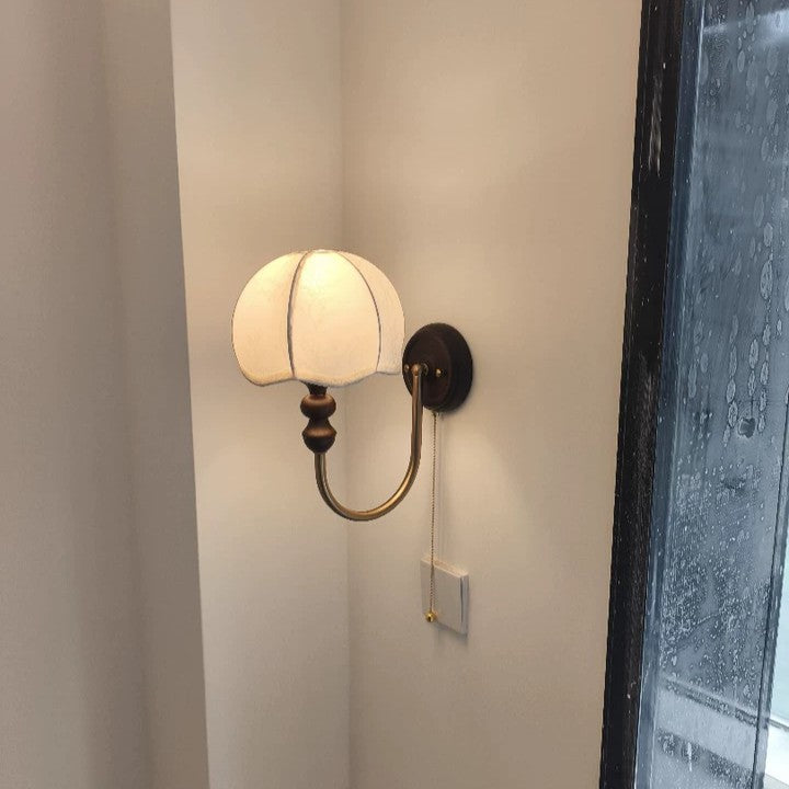 Vintage Lace Bell Pull-Cord Wall Sconce